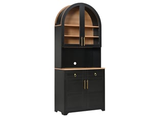 Buffet 4 porte(s)  2 tiroir(s) OKWISH  - 80 cm coloris noir 