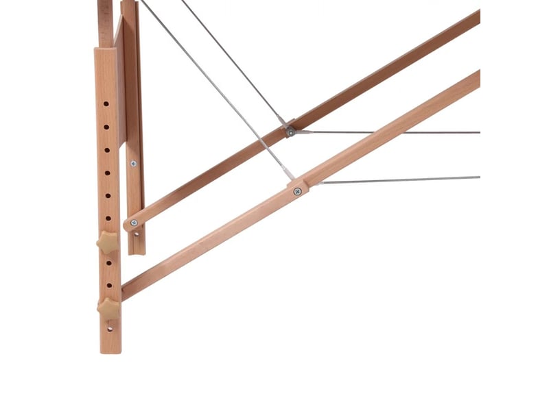  Table pliable de massage 3 zones avec cadre en bois bleu 02_0001882  - Conforama D