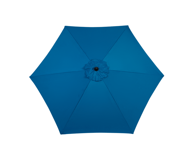 Parapluie extérieur rectangulaire 2,7 m à manivelle double face grande taille - bleu (sans socle) - Conforama D
