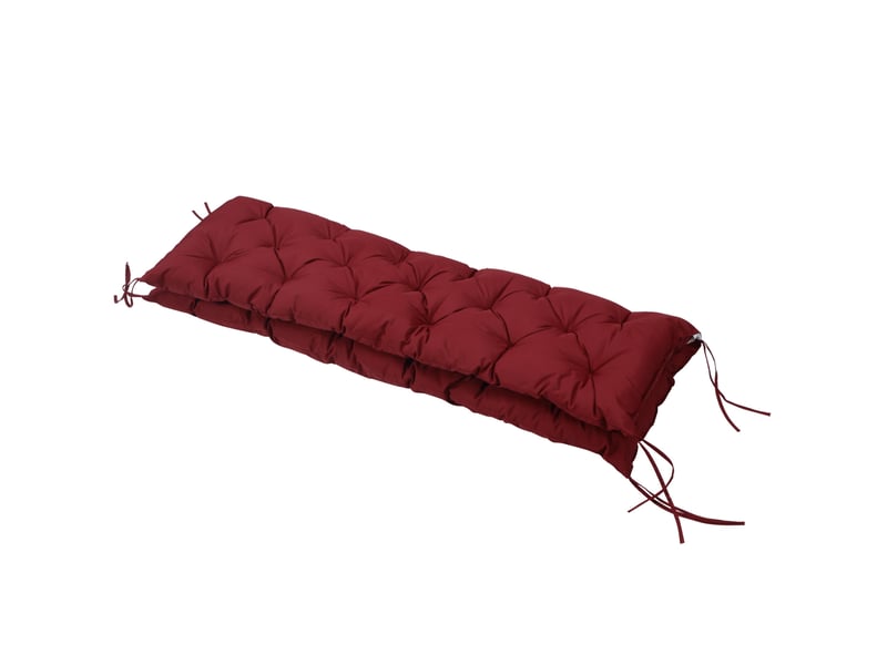  Coussin de banc 3 places avec dossier 150 x 98 x 8 cm rouge evryae  - Conforama C
