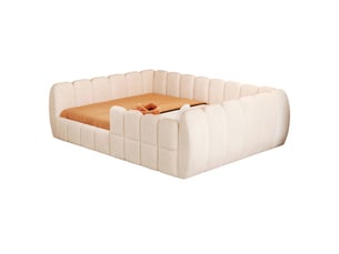 Lit 2 places 140x200 cm <strong></strong>  <strong></strong> coloris beige