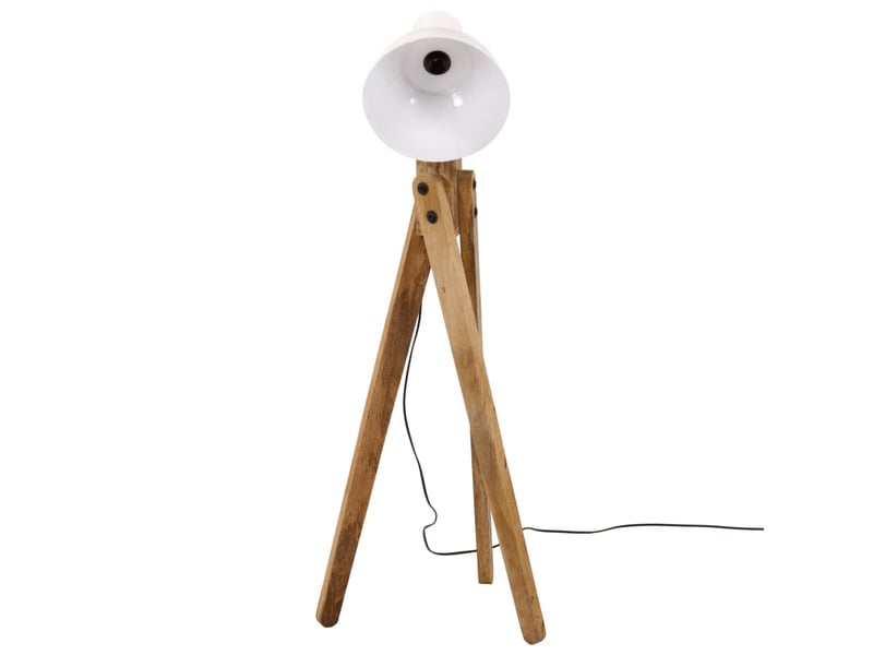  Lampadaire salon, lampe sur pied 25 w blanc 45x45x120 cm e27  - Conforama C
