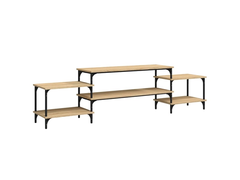  Meuble tv - banc tv - meuble de rangement chêne sonoma 197x35x52 cm bois d'ingénierie  - Conforama A