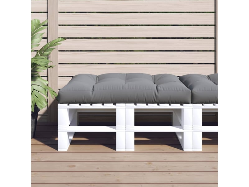  Coussin de palette, coussin de chaise, coussin de canapé gris 120x80x12 cm tissu cf55346  - Conforama B
