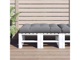 Coussin de palette, coussin de chaise, coussin de canapé gris 120x80x12 cm tissu cf55346