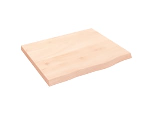 Comptoir de salle de bain, plan de travail 60x50x(2-4) cm bois massif non traité cf65749
