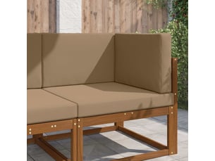 Coussin de canapé d'extérieur, coussin de chaise polyester taupe 80 x 80 cm cf54170