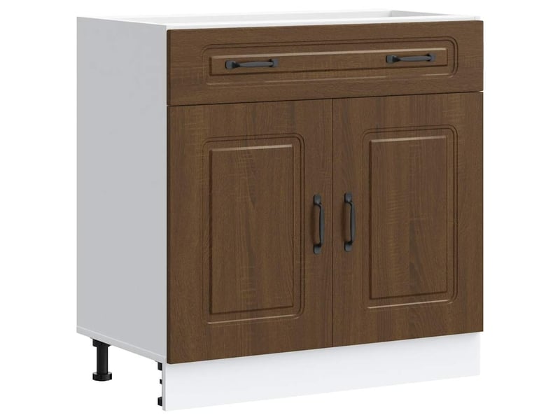  Meuble de rangement, armoire de cuisine kalmar chêne marron bois d'ingénierie shl1429  - Conforama A