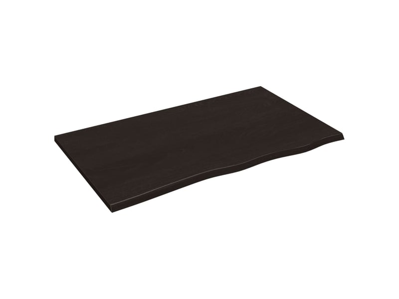  Comptoir de salle de bain, plan de travail marron foncé 100x60x2 cm bois traité cf65840  - Conforama A