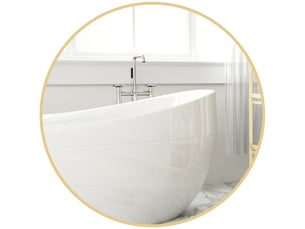 Miroir rond miroir salle de bain cadre en métal facile à installer, pour chambre, salon, entrée, ø 70 x 2,5 cm or
