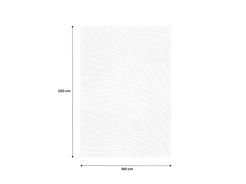 Tapis intérieur motif végétal crème lily 160x230cm  - Conforama E