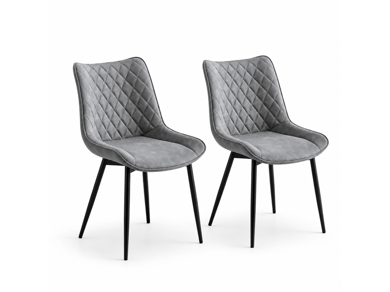  Chaise d'appoint rembourrée et moelleuse - design unique - idéale pour salonsalle à mangerbureau - lot de 2  - Conforama A