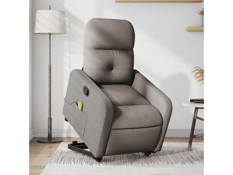  Fauteuil inclinable de massage, fauteuil relax taupe tissu shl40783  - Conforama B