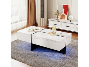 Table basse coloris blanc <strong></strong> <strong></strong>