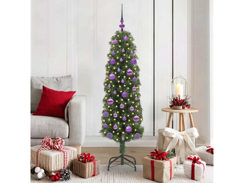 Sapin de noël - arbre de noël artificiel vert 150 cm pvc et acier et plastique - Conforama B