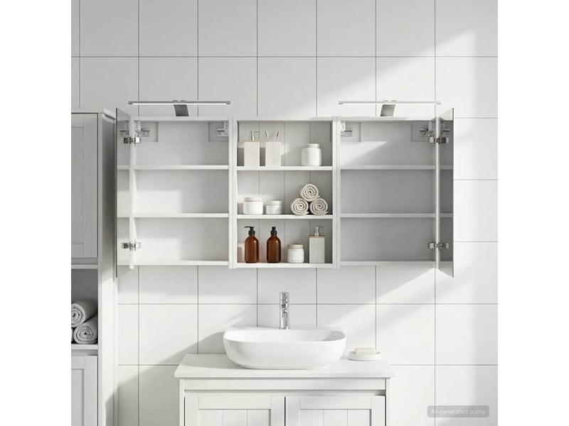 Ensemble de meubles de salle de bain 3 pc 120 x 10,5 x 60,5 cm cf63661 - Conforama B