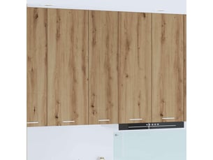 Meuble de rangement cuisine, armoire suspendue chêne artisanal 30x31x100cm