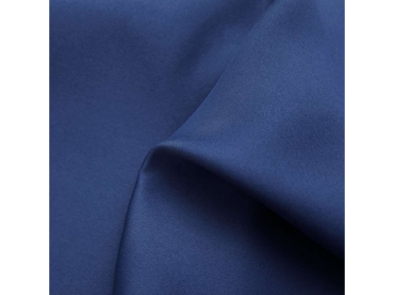 Lot de 2 rideaux occultants, rideaux black-out avec anneaux en métal bleu 140x225 cm cf44838  - Conforama D