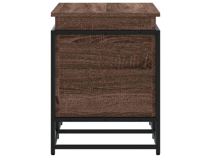  Boîte de rangement, coffre de rangement avec couvercle chêne marron bois ingénierie shl413  - Conforama E