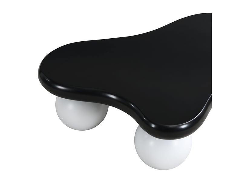Table basse nuage 95x62,5x32 cm led 16 couleurs mdf noir et blanc - Conforama D