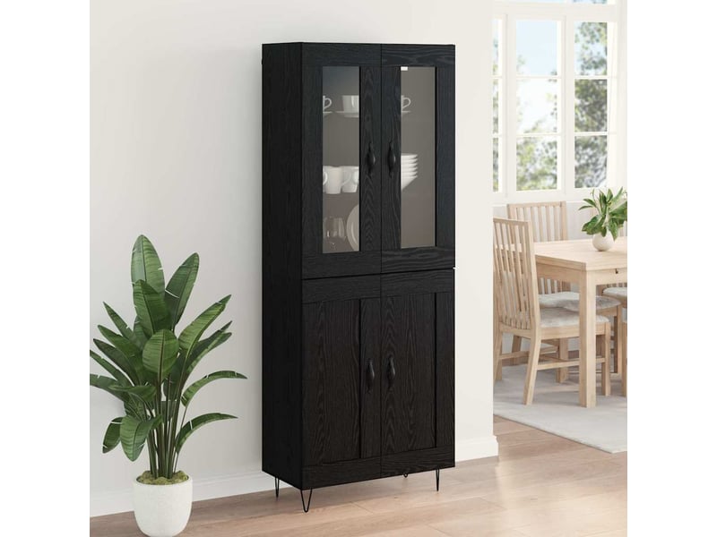  Buffet - haut armoire chêne noir 69,5 x 34 x 90 cm bois d'ingénierie  - Conforama D