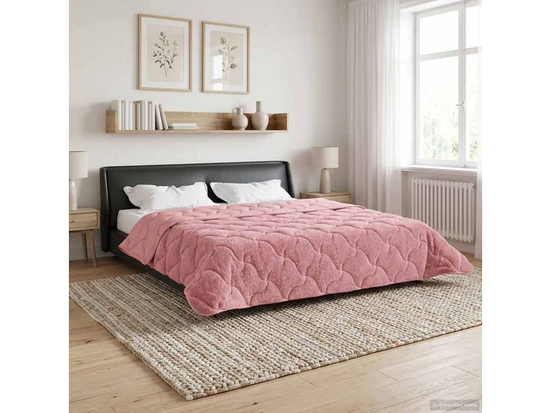  Couette - duvet d'été 220 x 260 cm été rose respirant  - Conforama B