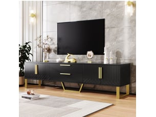 Meuble tv coloris noir 170 cm <strong>OKWISH</strong>  <strong></strong>