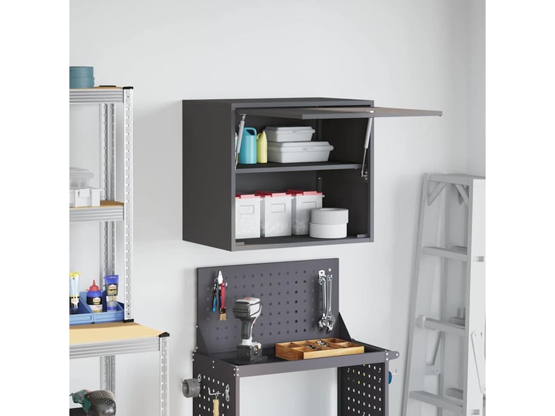  Armoire murale salon, meuble de rangement pour garage noir 60 x 40 x 53 cm  - Conforama D
