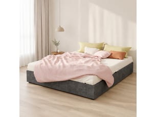 Lit coffre 160x200 cm    coloris gris