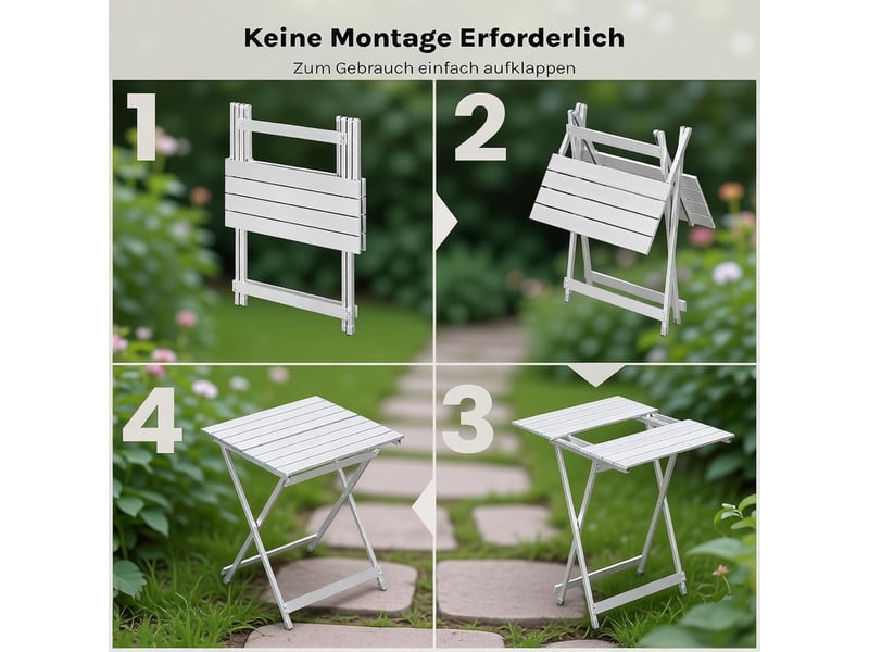  Table pliante pique-nique, table camping portable, table marché extérieure avec pieds antidérapants  - Conforama D