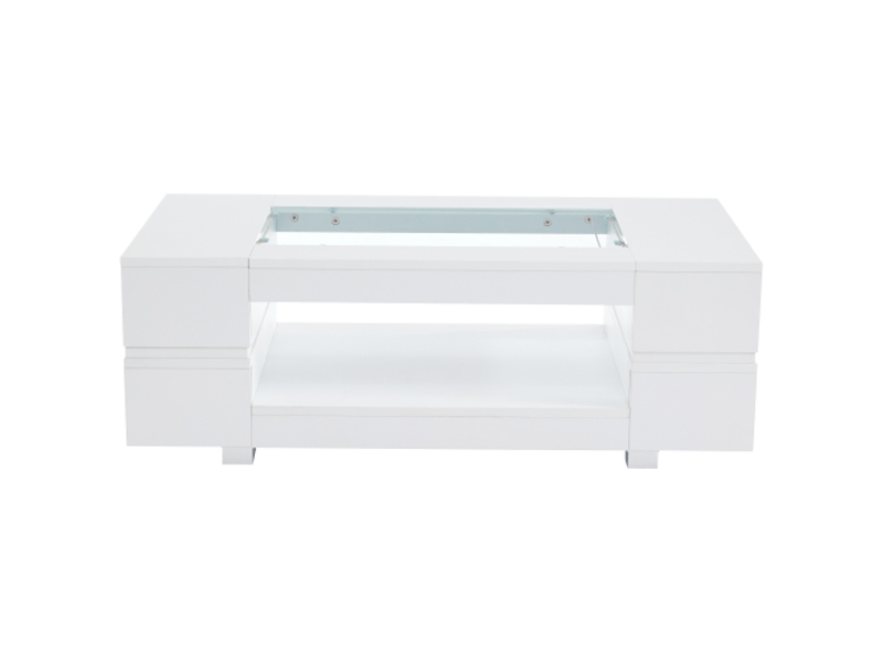  Table basse led blanche – contrôle bluetooth – design contemporain – idéale pour salon et bureau  - Conforama A