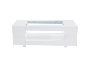 Table basse led blanche – contrôle bluetooth – design contemporain – idéale pour salon et bureau