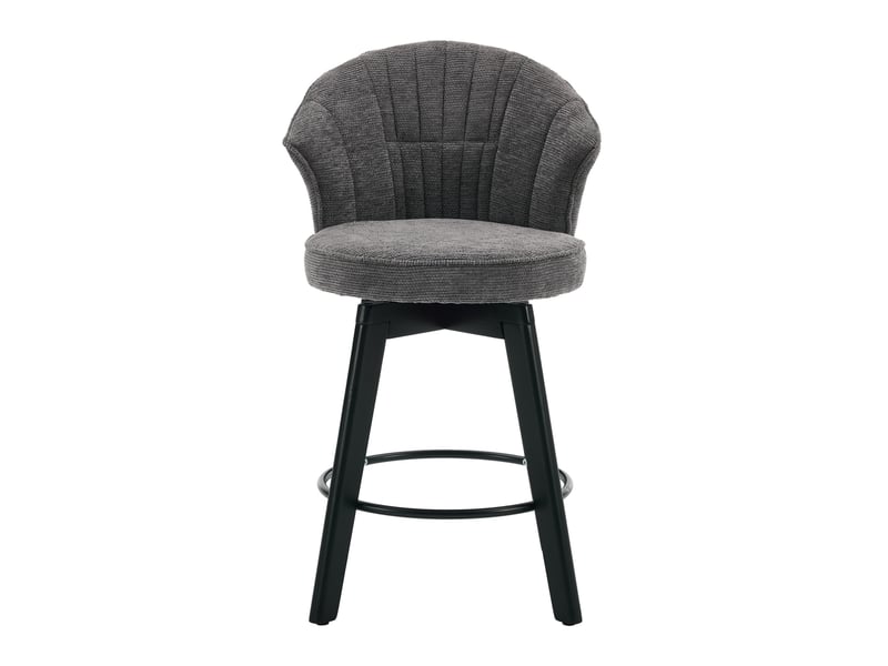  Lot de 2 tabourets de bar pivotants avec dossier 52.5x51x92.5 cm, gris  - Conforama A