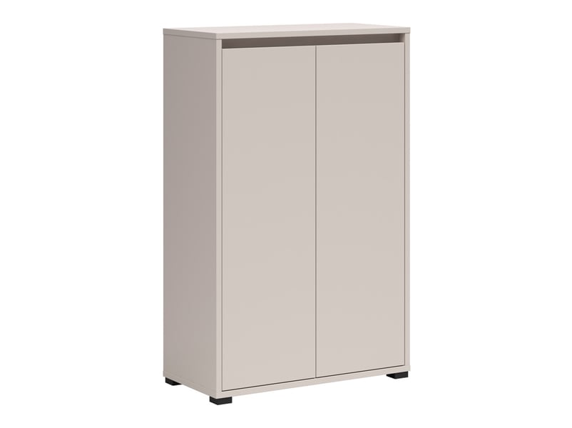  Armoire à chaussures 2 portes avec étagères coloris cachemire - longueur 70 x profondeur 34 x hauteur 108,3 cm  - Conforama A