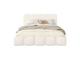 Lit coffre 200x200 cm coloris blanc