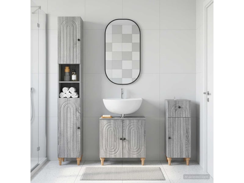  Ensemble de meuble de salle de bain 3 pièces alkmaar cf63286  - Conforama B