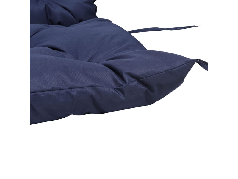  Coussin de banc 3 places 150 x 98 x 8 cm – bleu foncé – dossier et 6 liens de fixation pour usage intérieurextérieur  - Conforama E