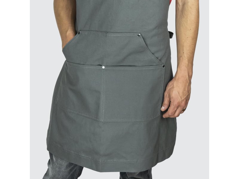 Tablier de cuisine gris pierre – parfait pour cuisine, barbecue et grill - Conforama D
