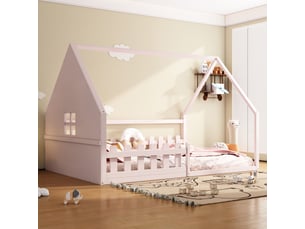 Lit simple 140x200 cm <strong></strong> <strong></strong> coloris rose