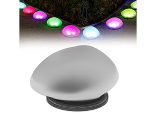 Lot de 1 galets lumineux solaires pour jardin, led étanches – décoration d'allée, pelouse et terrasse-lumière colorée