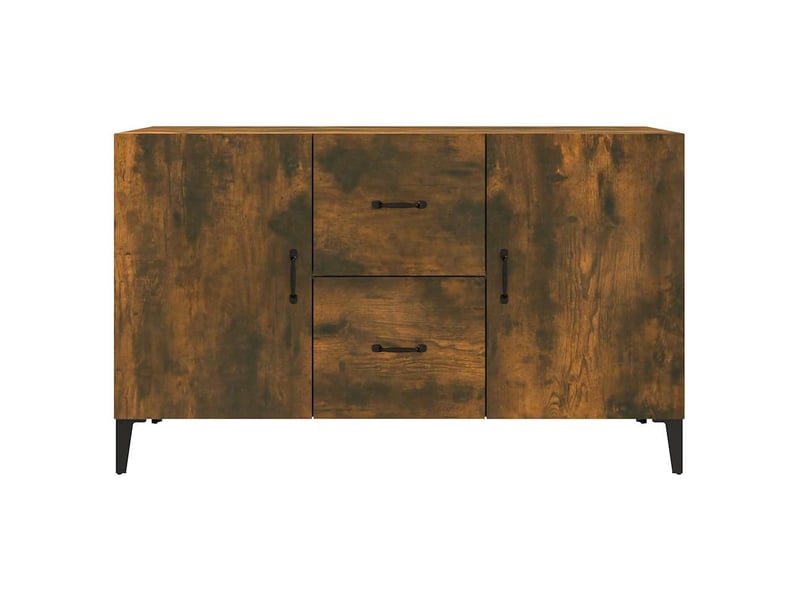  Buffet - bahut - meuble de rangement chêne fumé 100x36x60 cm bois d'ingénierie  - Conforama E