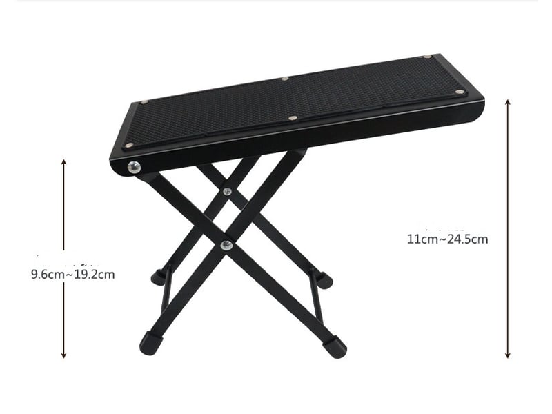  Repose-pieds de guitare réglable en 4 hauteurs – noir  - Conforama B