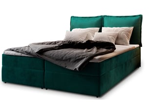 Lit avec rangement 160x200 cm <strong>MASSENO</strong> <strong></strong> coloris vert