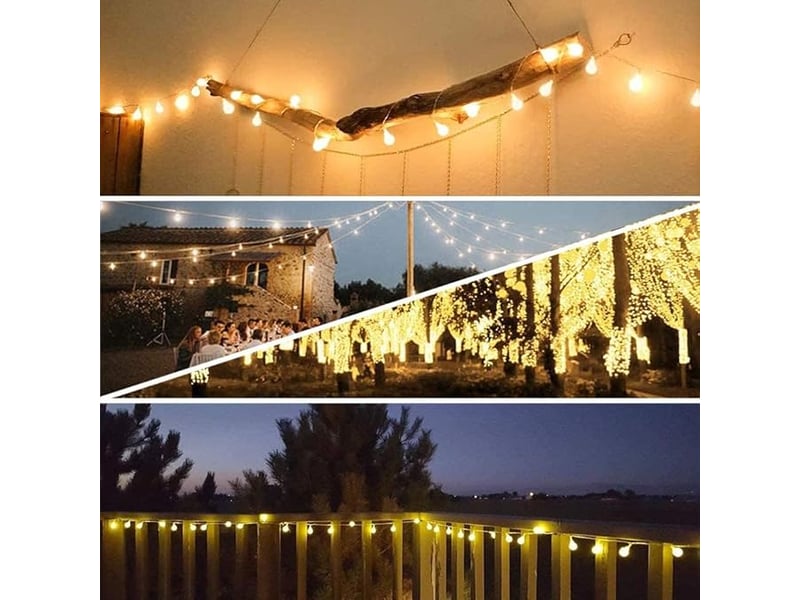  Guirlande lumineuse 100 leds 10m - 8 modes pour décoration noël, jardin, fêtes  - Conforama C