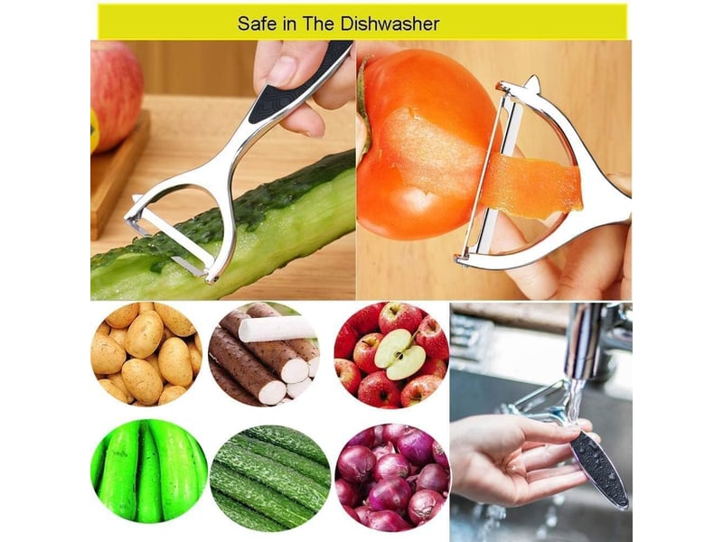  Éplucheur de pommes de terre de cuisine - éplucheur pivotant en forme de y en acier inoxydable pour légumes, carottes, fruits  - Conforama B