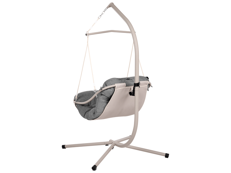  Fauteuil suspendu avec support alghero métal gris  - Conforama E
