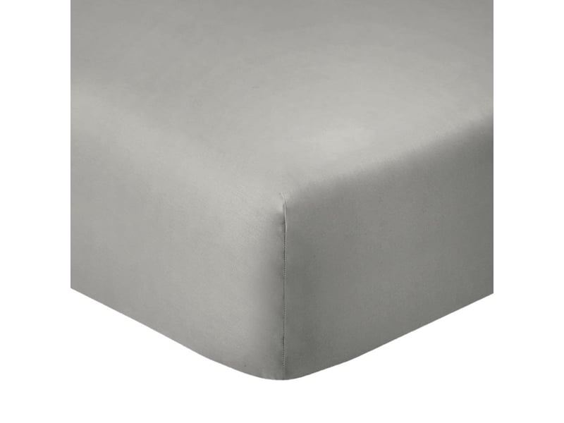  Drap housse 140x190 bonnet 35cm 100% coton gris silver - vitalia VITALIA - Conforama C