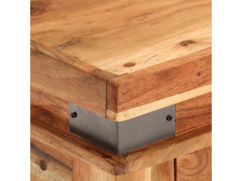  Table de chevet - table console 110x34x74 cm bois d'acacia massif  - Conforama E