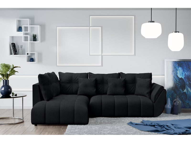 Canapé d angle convertible corleone canapé d angle noir 268 Corleone - Conforama C