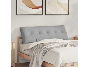 Coussin de dos, coussin de dossier gris nuage 140 x 19 x 50 cm tissu cf54737